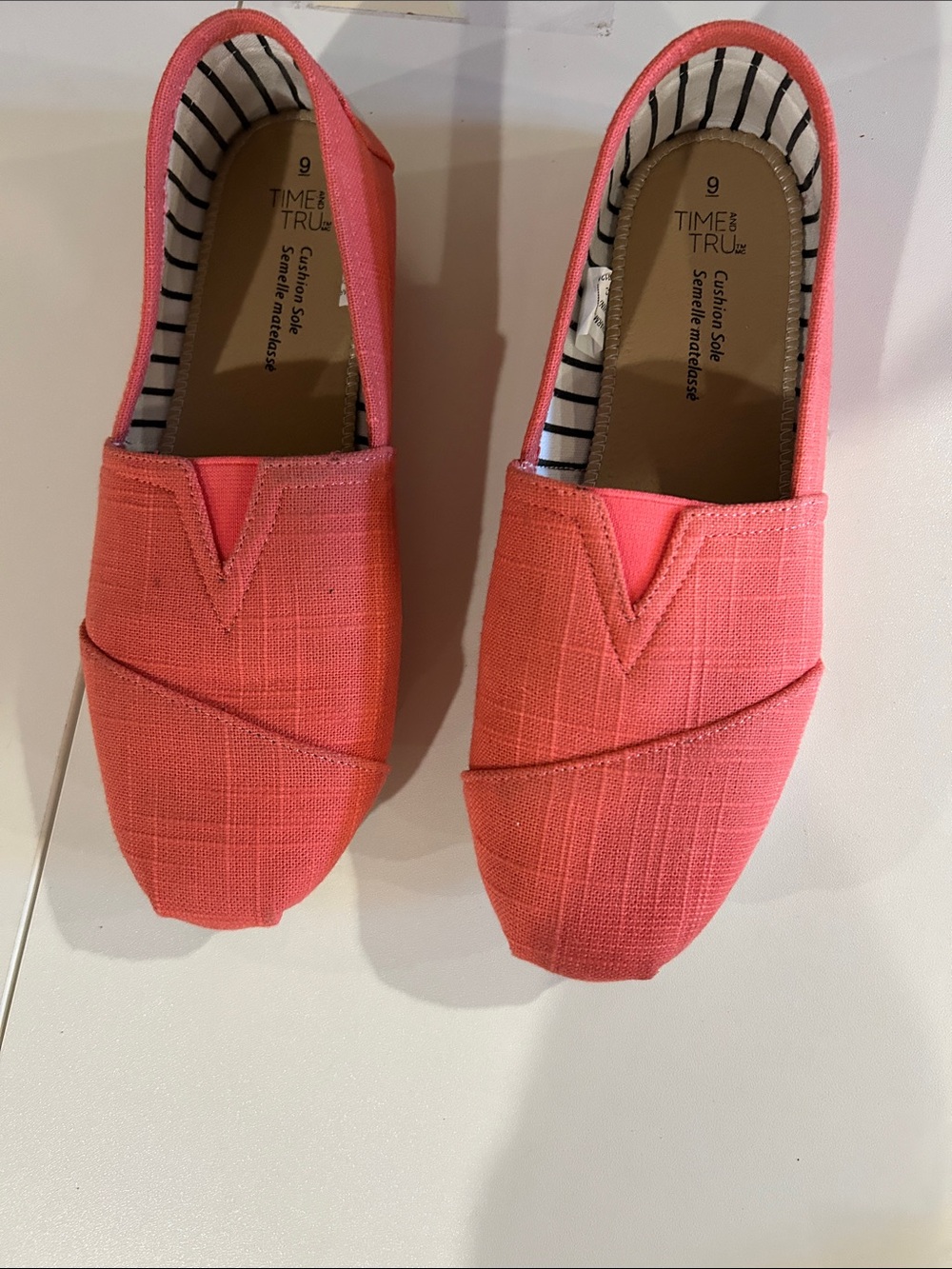 Time and Tru Coral Slip-On Loafers